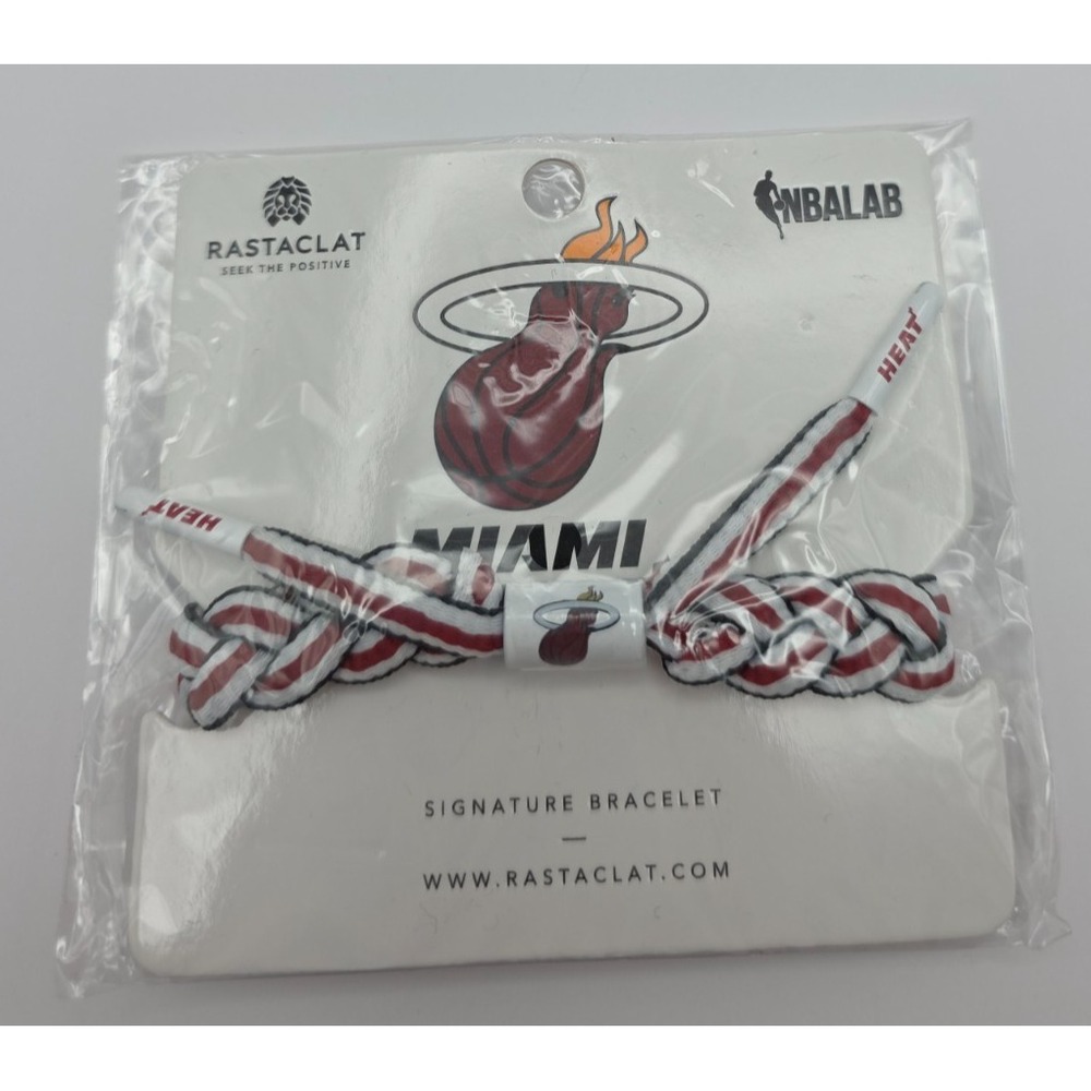 Rastaclat NBA Shoelace Bracelet Unisex One Size Multicolor Miami Heat Basketball